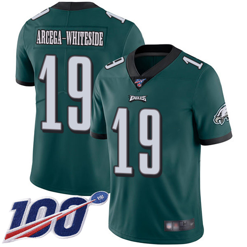Men NFL Philadelphia Eagles 19 JJ Arcega-Whiteside Midnight Green Team Color Vapor 1